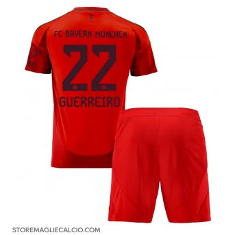 Bayern Munich Raphael Guerreiro #22 Maglia Gara Casa Repliche 2024-25 Bambino Maniche Corte